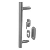 BLU Performance Offset Round 'T' Bar Handle for Straight Slide Doors&comma; Secret fix & Flush Pull&comma; 316 Satin Stainless Steel &lpar;KM850-SING-SSS&rpar;