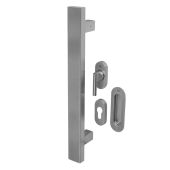 BLU Performance Inline Rectangular T-Bar Pull Handle for Straight Slide Doors&comma; Secret Fix & Flush Pull&comma; 316 Satin Stainless Steel &lpar;KM853-SING-SSS&rpar;