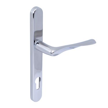 Click Here To Enlarge This Photo Of Kuhlen&trade; 92mm Multipoint Handle Set Left Hand Polished Chrome with Fixing Kit - 240x28x12mm - &lpar;MHP60-LH-KIT-CP&rpar;