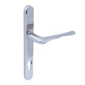 Kuhlen&trade; 92mm Multipoint Handle Set Left Hand Polished Chrome with Fixing Kit - 240x28x12mm - &lpar;MHP60-LH-KIT-CP&rpar;