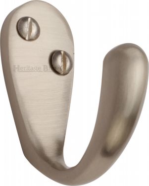 Click Here To Enlarge This Photo Of V1040-SN Heritage Brass Single Robe Hook Satin Nickel Finish