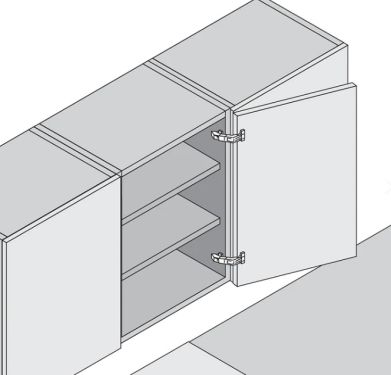 Click Here To Enlarge This Photo Of 71T6650 BLUM 170&deg; CLIP top Screw On Hinge - Dual