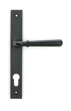 Click Here To Enlarge This Photo Of 46413 From the Anvil Matt Black Newbury Slimline Lever Espag&period; Lock Set - 92mm centres - 212mm Screw Centres