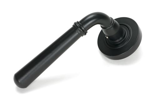 Click Here To Enlarge This Photo Of 46459 From the Anvil Matt Black Newbury Lever on Rose Set &lpar;Plain&rpar;