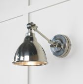 49718 From the Anvil Hammered Nickel Brindley Wall Light