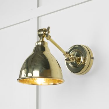Click Here To Enlarge This Photo Of 49719 From the Anvil Hammered Brass Brindley Wall Light