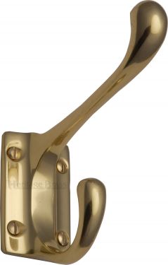 Click Here To Enlarge This Photo Of V1056-PB Heritage Brass Hat & Coat Hook Polished Brass Finish