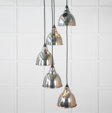 Click Here To Enlarge This Photo Of 49740 From the Anvil Hammered Nickel Brindley Cluster Pendant