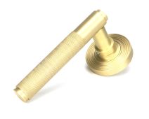 50845 From the Anvil Satin Brass Brompton Lever on Rose Set &lpar;Beehive&rpar;