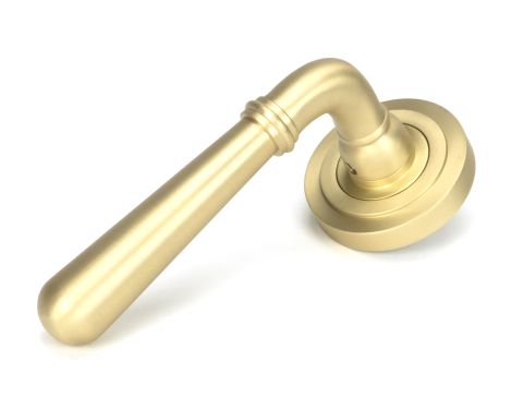 Click Here To Enlarge This Photo Of 50854 From the Anvil Satin Brass Newbury Lever on Rose Set &lpar;Art Deco&rpar;