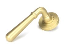 50857 From the Anvil Satin Brass Newbury Lever on Rose Set &lpar;Plain&rpar; - Unsprung