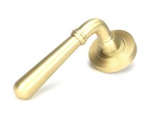 50859 From the Anvil Satin Brass Newbury Lever on Rose Set &lpar;Beehive&rpar; - Unsprung
