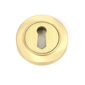 50872 From the Anvil Satin Brass Round Escutcheon &lpar;Plain&rpar;