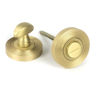 Click Here To Enlarge This Photo Of 50882 From the Anvil Satin Brass Round Thumbturn Set &lpar;Beehive&rpar;