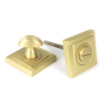 Click Here To Enlarge This Photo Of 50883 From the Anvil Satin Brass Round Thumbturn Set &lpar;Square&rpar;