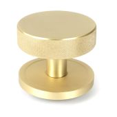 50893 From the Anvil Satin Brass Brompton Centre Door Knob &lpar;Plain&rpar;