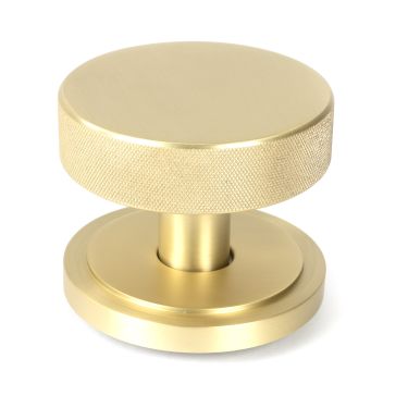 Click Here To Enlarge This Photo Of 50894 From the Anvil Satin Brass Brompton Centre Door Knob &lpar;Art Deco&rpar;