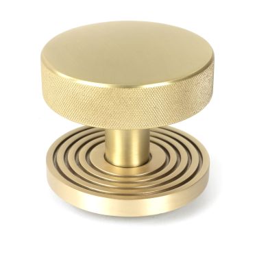 Click Here To Enlarge This Photo Of 50895 From the Anvil Satin Brass Brompton Centre Door Knob &lpar;Beehive&rpar;