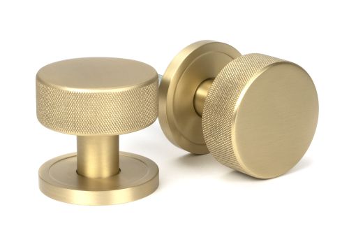 Click Here To Enlarge This Photo Of 50908 From the Anvil Satin Brass Brompton Mortice&sol;Rim Knob Set &lpar;Plain&rpar;