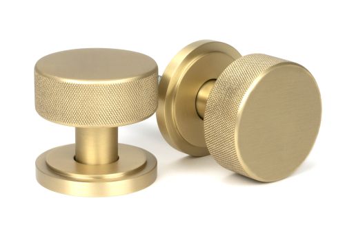 Click Here To Enlarge This Photo Of 50909 From the Anvil Satin Brass Brompton Mortice&sol;Rim Knob Set &lpar;Art Deco&rpar;