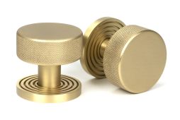 50910 From the Anvil Satin Brass Brompton Mortice&sol;Rim Knob Set &lpar;Beehive&rpar;