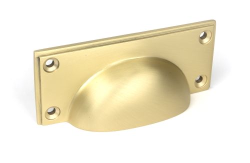 Click Here To Enlarge This Photo Of 50942 From the Anvil Satin Brass Art Deco Drawer Pull