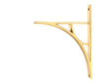 51165 From the Anvil Polished Brass Tyne Shelf Bracket &lpar;260mm x 200mm&rpar;