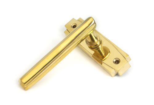Click Here To Enlarge This Photo Of 51191 From the Anvil Polished Brass Art Deco Lever on Rose Set