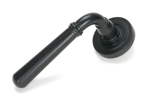 Click Here To Enlarge This Photo Of 51327 From the Anvil Matt Black Newbury Lever on Rose Set &lpar;Art Deco&rpar; - Unsprung