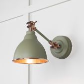 49714STU From the Anvil Smooth Copper Brindley Wall Light in Tump