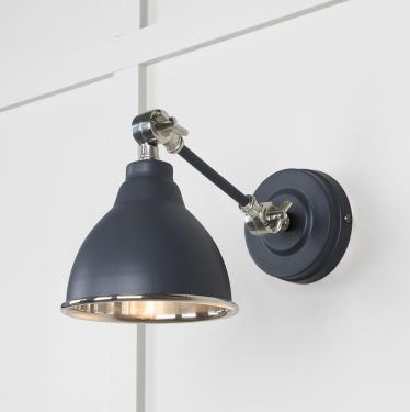 Click Here To Enlarge This Photo Of 49715SSL From the Anvil Smooth Nickel Brindley Wall Light in Slate