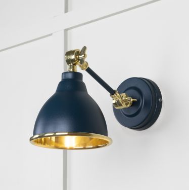 Click Here To Enlarge This Photo Of 49716SDU From the Anvil Smooth Brass Brindley Wall Light in Dusk