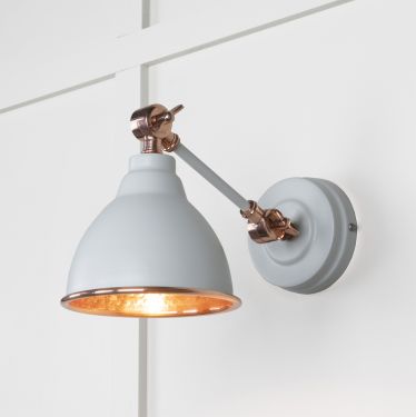 Click Here To Enlarge This Photo Of 49717SBI From the Anvil Hammered Copper Brindley Wall Light in Birch