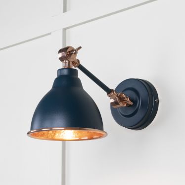 Click Here To Enlarge This Photo Of 49717SDU From the Anvil Hammered Copper Brindley Wall Light in Dusk