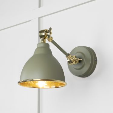Click Here To Enlarge This Photo Of 49719STU From the Anvil Hammered Brass Brindley Wall Light in Tump