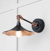 49723SEB From the Anvil Smooth Copper Flora Wall Light in Elan Black