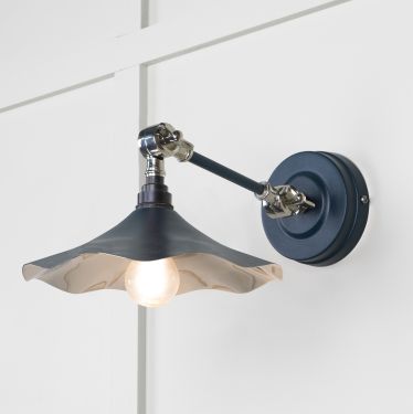 Click Here To Enlarge This Photo Of 49724SDU From the Anvil Smooth Nickel Flora Wall Light in Dusk