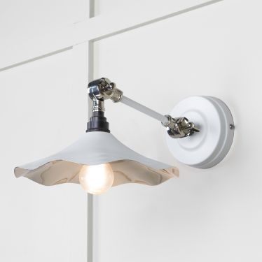 Click Here To Enlarge This Photo Of 49724SF From the Anvil Smooth Nickel Flora Wall Light in Flock