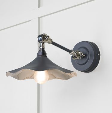 Click Here To Enlarge This Photo Of 49724SSL From the Anvil Smooth Nickel Flora Wall Light in Slate