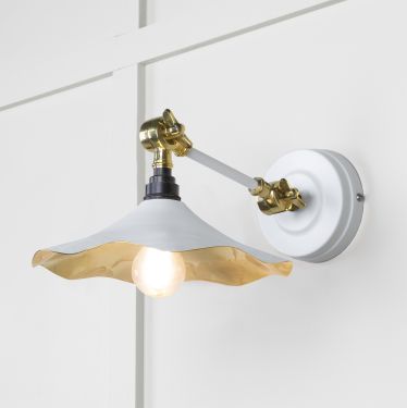 Click Here To Enlarge This Photo Of 49725SF From the Anvil Smooth Brass Flora Wall Light in Flock