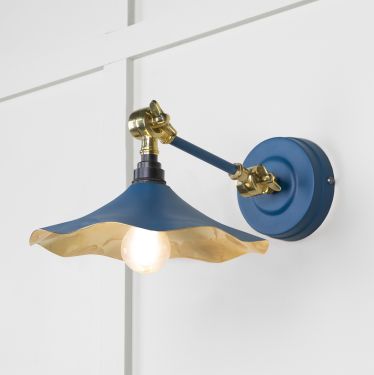 Click Here To Enlarge This Photo Of 49725SU From the Anvil Smooth Brass Flora Wall Light in Upstream