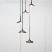 49726SDU From the Anvil Smooth Copper Flora Cluster Pendant in Dusk