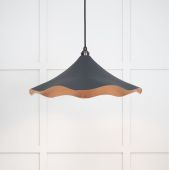 49729SSO From the Anvil Smooth Copper Flora Pendant in Soot