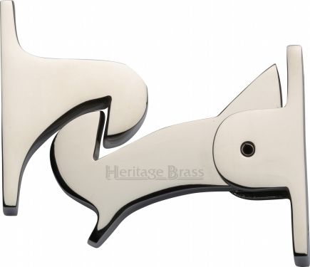 Click Here To Enlarge This Photo Of V1074-PNF Heritage Brass Door Holder Gravity Design Polished Nickel Finish