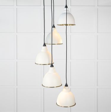 Click Here To Enlarge This Photo Of 49738STE From the Anvil Smooth Brass Brindley Cluster Pendant in Teasel