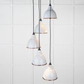 49739SBI From the Anvil Hammered Copper Brindley Cluster Pendant in Birch