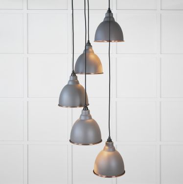 Click Here To Enlarge This Photo Of 49739SBL From the Anvil Hammered Copper Brindley Cluster Pendant in Bluff