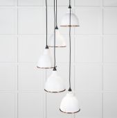 49739SF From the Anvil Hammered Copper Brindley Cluster Pendant in Flock