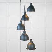 49740SDI From the Anvil Hammered Nickel Brindley Cluster Pendant in Dingle