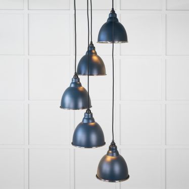 Click Here To Enlarge This Photo Of 49740SDU From the Anvil Hammered Nickel Brindley Cluster Pendant in Dusk